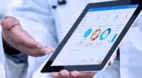 tablet com dados médicos segurado por um médico